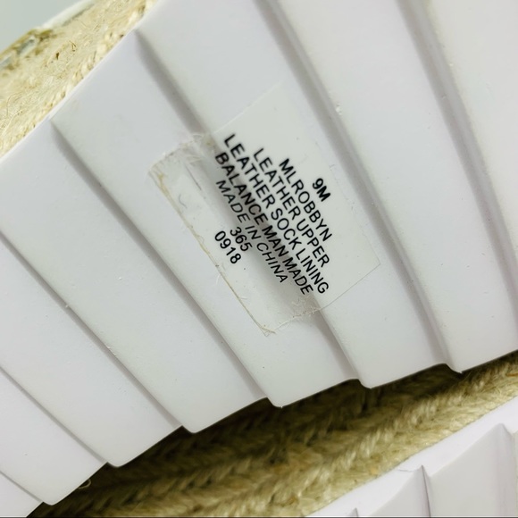 NIB Marc Fisher White Leather Robbyn Espadrille Wedge Sandals - Picture 8 of 12